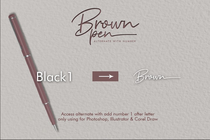 Example font Brown Pen #5